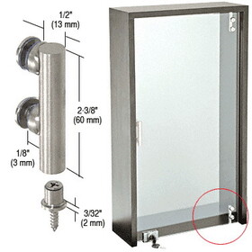 CRL 12PVH Brushed Stainless Cabinet Door Pivot Hinges