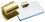 CRL 1430GP Gold Plated 1-1/4" No-Drill Long Shelf Clamp for 1/2" Glass