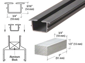 CRL Bottom Vinyl for Monolithic and Thick Laminated Glass - 12'