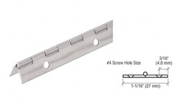 CRL Nickel on Steel Piano Hinge with Open Width