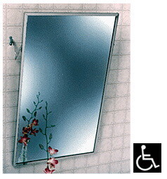 CRL x 24-1/4" Stainless Steel Adjustable "Tilt" Clear Mirror