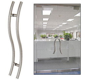 CRL Stainless 24" Extra Length Left Handed "S" Ladder Style Back-to-Back Pull