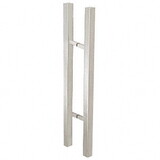 CRL Stainless Glass Mounted Square Ladder Style Pull Handle with Square Mounting Posts - 24