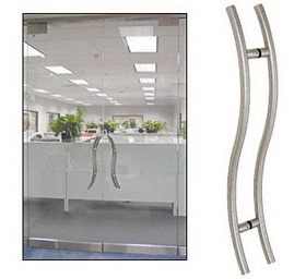 CRL Stainless 24" Extra Length Right Handed "S" Ladder Style Back-to-Back Pull