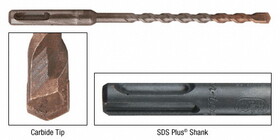 CRL 25130 1/4" x 6" Thundertwist&#153; SDS Plus&#174; Plus Uni-Shank Drill