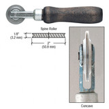 CRL 27K7 Concave Edge Steel Spline Roller with 2" x 1/8" Wheel