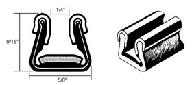 CRL 2C96 96" Unbeaded Flexible Channel for 1949-1963 Willys, Jeep and Diamond-T Trucks
