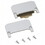 SATIN ALUMINUM PUSH PAD END CAP PACKAGE FOR  1200 SERIES PANIC EXIT DEVICE