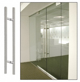 CRL 30LPBS Brushed Stainless 30" Extra Length Ladder Style Back-to-Back Pull Handle