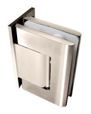 CRL 31M8211SN Brushed Satin Nickel Vernon Offset Back Plate Wall-to-Glass Hinge - No Hold Open