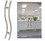 CRL 36SLPBS Brushed Stainless 36" Extra Length Left Handed "S" Ladder Style Back-to-Back Pull Price/ Each