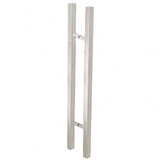 CRL Stainless Glass Mounted Square Ladder Style Pull Handle with Square Mounting Posts - 36