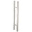 CRL 36SQSLPBS Brushed Stainless Glass Mounted Square Ladder Style Pull Handle with Square Mounting Posts - 36" Price/ Each