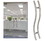 CRL 36SRPBS Brushed Stainless 36" Extra Length Right Handed "S" Ladder Style Back-to-Back Pull Price/ Each