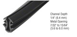 CRL 3800210 Black Universal Glazing Spline for DS Glass - 1000'