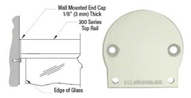 CRL 300 Series Wall Mount End Cap