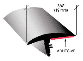 CRL 409T110 3/4" Gold Glass Push-In EPDM Molding with Self-Adhesive Strip