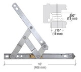 CRL 430116 16" 4-Bar Standard Duty Stainless Steel Friction Hinge