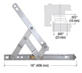 CRL 430216 16" 4-Bar Heavy-Duty Stainless Steel Friction Hinge