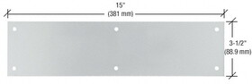 CRL 47 Satin Aluminum 3-1/2" x 15" Push Plate