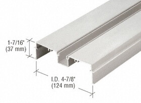 CRL 487X50111 487 Clear Anodized OfficeFront&#153; Deep Pocket Wall Jamb/Head - 24'-2"