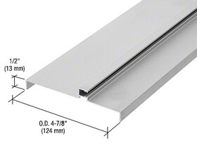 CRL 487X50811 487 Clear Anodized OfficeFront&#153; Transom Frame Head Insert for 1-1/2" Face Trim - 24'2"