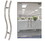 CRL 48SLPBS Brushed Stainless 48" Extra Length Left Handed "S" Ladder Style Back-to-Back Pull, Price/ Each