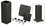 CRL 4P48KBL Matte Black Standard 4" x 4" Surface Mount 48" Long Post Kit, Price/Each