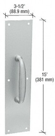 CRL 3-1/2" x 15" Pull Plate