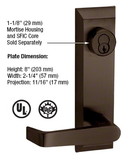 CRL 1600 Series Prepped Lever Trim for 1900 Rim Panic Devices