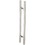 CRL 60SQRLPBS Brushed Stainless Glass Mounted Square Ladder Style Pull Handle with Round Mounting Posts - 60" Overall Length, Price/Each