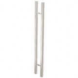 CRL Stainless Glass Mounted Square Ladder Style Pull Handle with Square Mounting Posts - 60