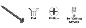CRL 6X178DWSD 6 x 1-7/8&#034; Flat Head Phillips Self Drilling Drywall Screws
