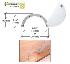 CRL Anodized Semicircular Design Ticket Window with 6-1/2" x 3-1/4" Opening