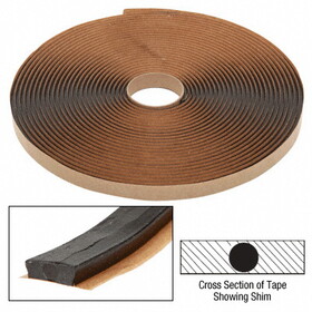 CRL Black x 3/8" Tremco&#174; POLYshim&#153; II Butyl Architectural Tape