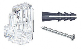 CRL Clear Mirror Clip Screw and Anchor Set