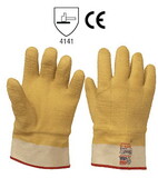 CRL 96NFW Insulated Gauntlet Cuff Wrinkle Finish Natural Rubber Palm Gloves