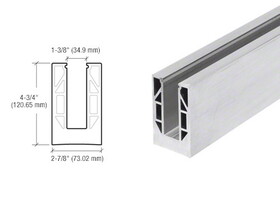 CRL 9BL56 Mill Aluminum 9BL Series Standard Square Base Shoe - Undrilled 120" Length