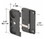 CRL A142 Sliding Screen Door Latch and Pull with 2-5/8" Screw Holes, Price/Package