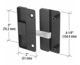 CRL A177 Black Sliding Screen Door Latch and Pull with 3" Screw Holes for Columbia-Matic Doors