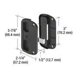 CRL A186 Black Sliding Screen Latch and Pull with 3