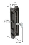CRL A202 Black Sliding Screen Door Latch and Pull with 5-11/16
