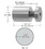 CRL ASB114134BS Brushed Stainless 1-1/4" Diameter Adjustable Length Standoff Base, Price/Each
