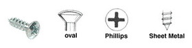 CRL x Head Phillips Sheet Metal Screws