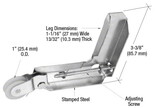 CRL B607 1" Nylon Sliding Screen Door Corner Roller Assembly for Metal Industry