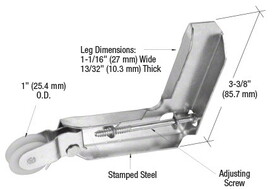 CRL B607 1&#034; Nylon Sliding Screen Door Corner Roller Assembly for Metal Industry