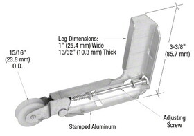 CRL B693 15/16" Nylon Sliding Screen Door Corner Roller Assembly for Acorn Industry