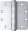 CRL BB55NRPA Satin Chrome Non-Removable Pin Heavy Weight 1/4" Radius Ball Bearing Template Butt Hinge Price/ Box