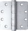 CRL BB65NRPA Satin Chrome Non-Removable Pin Heavy Weight 1/4" Radius Ball Bearing Template Butt Hinge Price/ Box