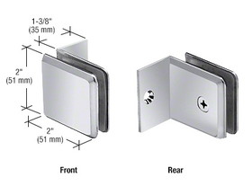 CRL Fixed Panel Beveled Clamp With Small Leg